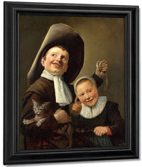 A Boy And A Girl With A Cat And An Eel 1635 By Judith Leyster Fine Art Print