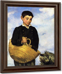 A Boy With A Dog 1861 Oil On Canvas 92X72Cm By Edouard Manet Fine Art Print