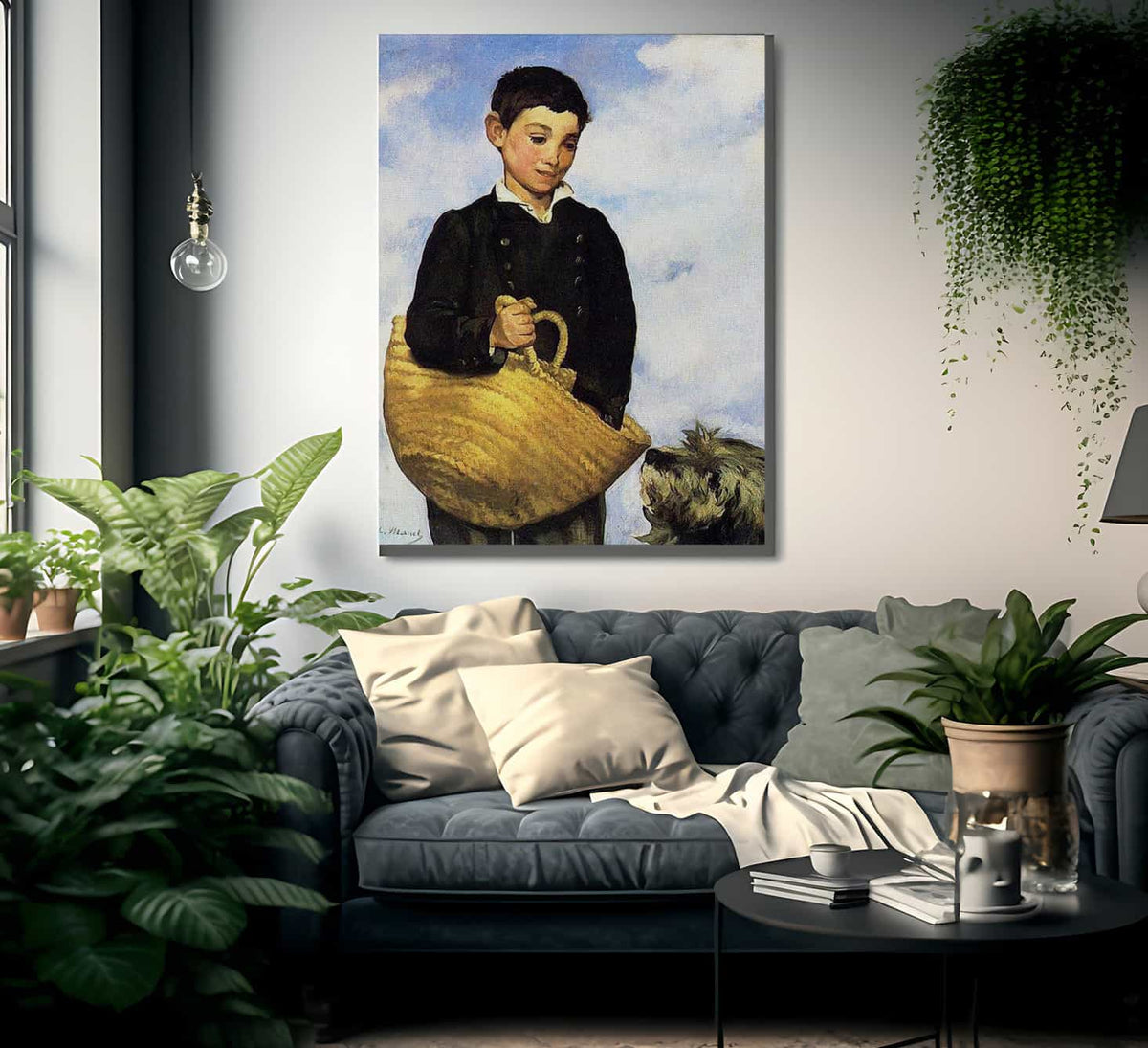 A Boy With A Dog 1861 Oil On Canvas 92X72Cm By Edouard Manet Fine Art Print