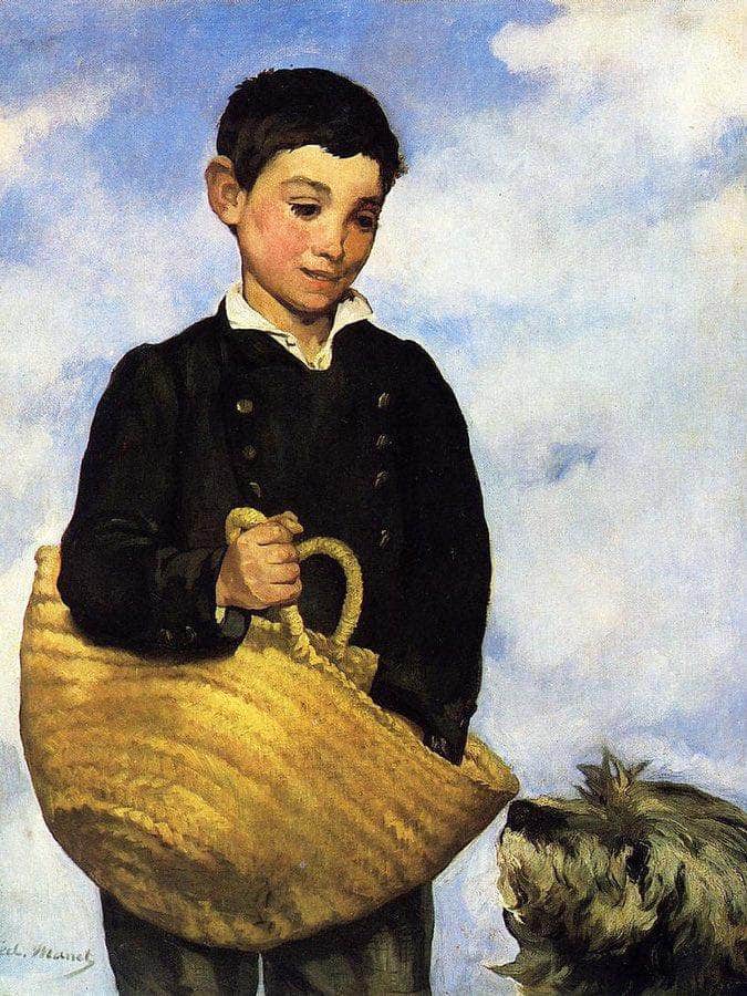 A Boy With A Dog 1861 Oil On Canvas 92X72Cm By Edouard Manet Fine Art Print