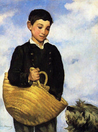 A Boy With A Dog 1861 Oil On Canvas 92X72Cm By Edouard Manet Fine Art Print