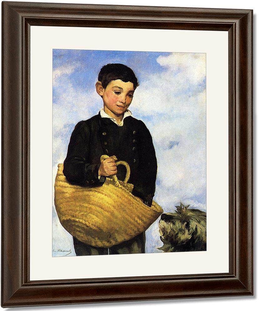 A Boy With A Dog 1861 Oil On Canvas 92X72Cm By Edouard Manet Fine Art Print