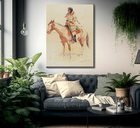 A Breed Aka An Indian Scout By Frederic Remington Fine Art Print