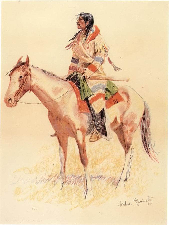 A Breed Aka An Indian Scout By Frederic Remington Fine Art Print