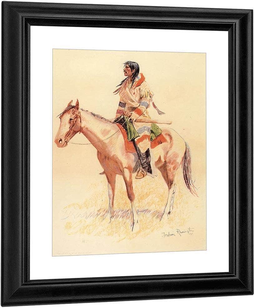 A Breed Aka An Indian Scout By Frederic Remington Fine Art Print