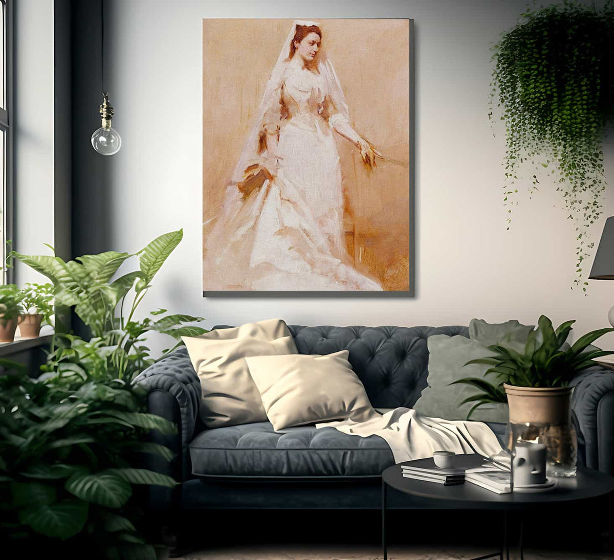 A Bride By Abbott Handerson Thayer Fine Art Print