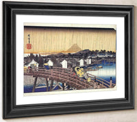A Bridge In The Rain By Hiroshige Fine Art Print