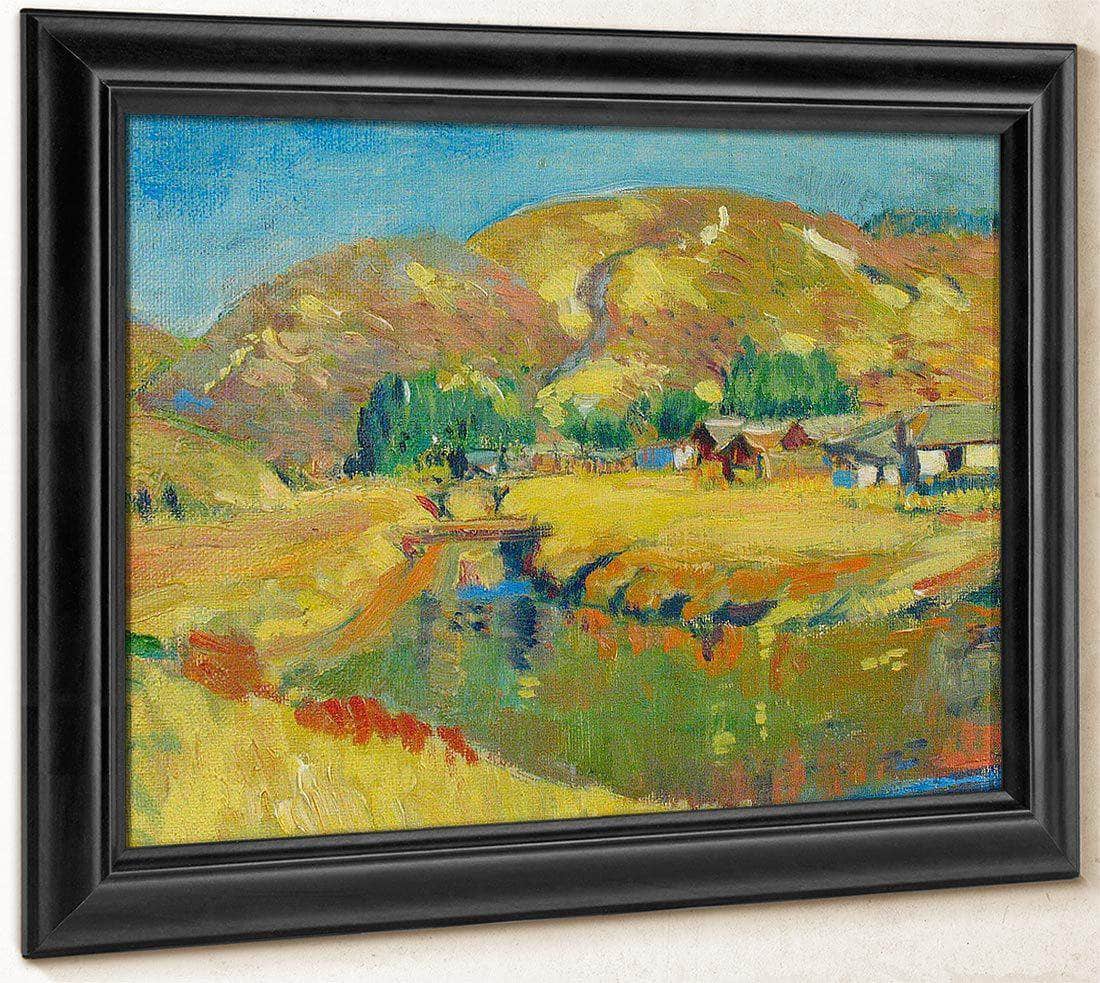 A California River Landscape By Manner Of Joseph Kleitsch Fine Art Print
