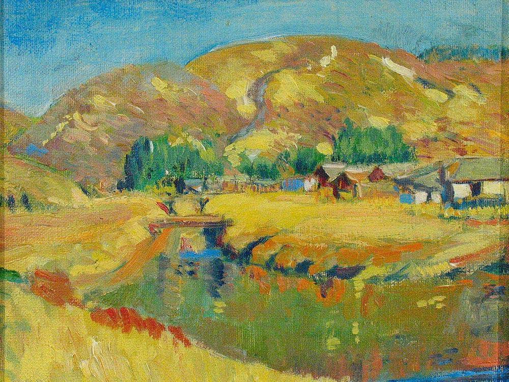 A California River Landscape By Manner Of Joseph Kleitsch Fine Art Print
