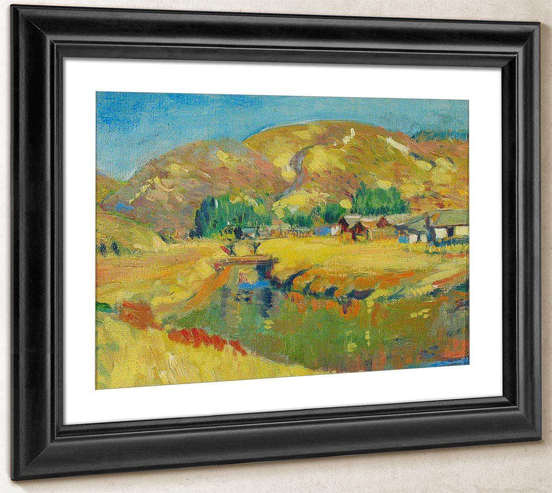 A California River Landscape By Manner Of Joseph Kleitsch Fine Art Print