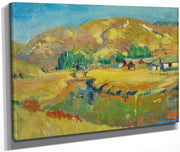 A California River Landscape By Manner Of Joseph Kleitsch Fine Art Print