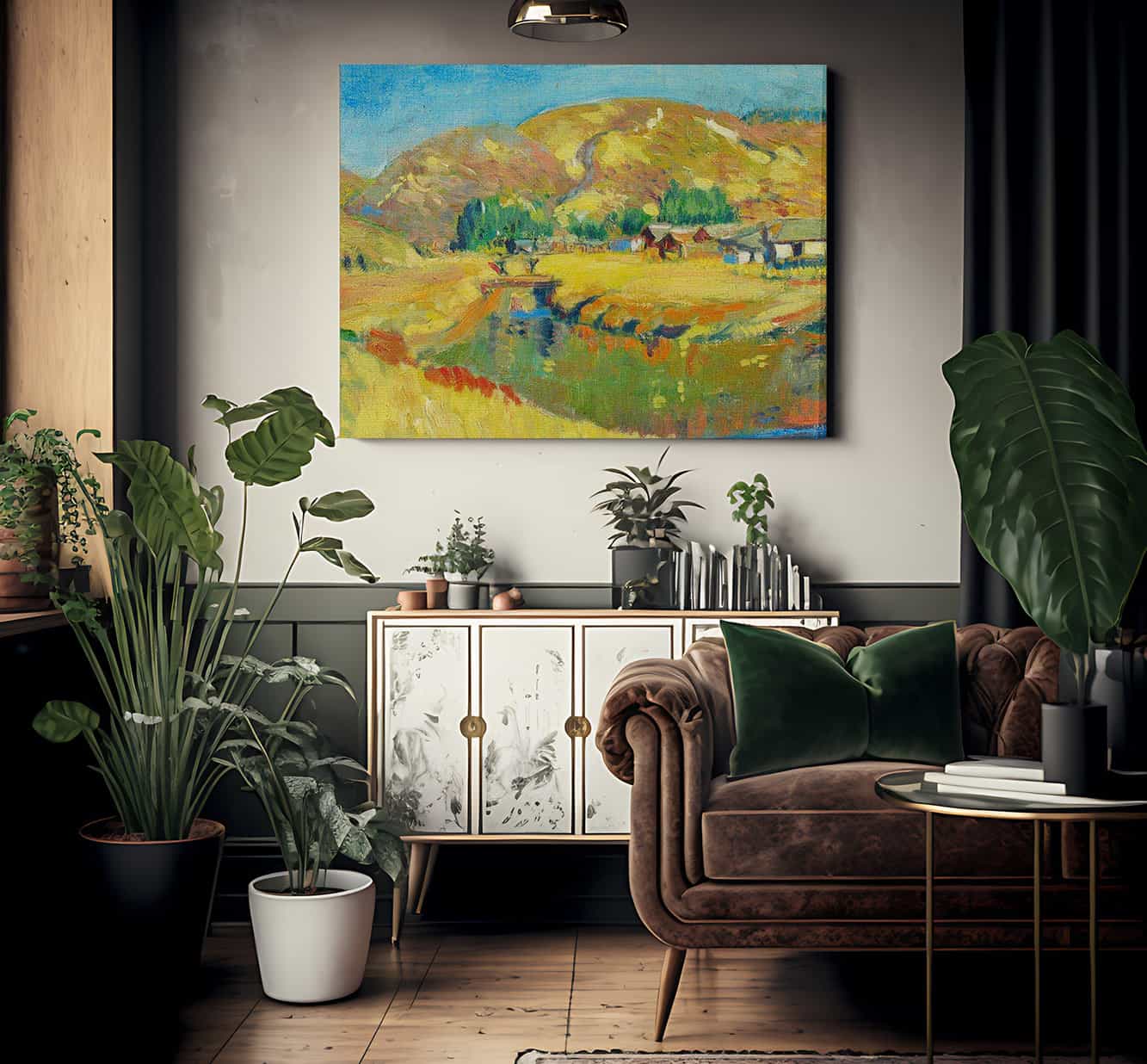 A California River Landscape By Manner Of Joseph Kleitsch Fine Art Print