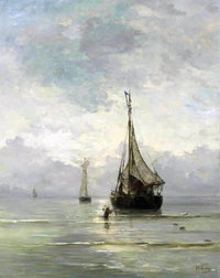 A Calm Sea Painting Hendrik Willem Mesdag Canvas Art Fine Art Print