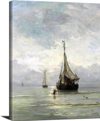 A Calm Sea Painting Hendrik Willem Mesdag Canvas Art Fine Art Print