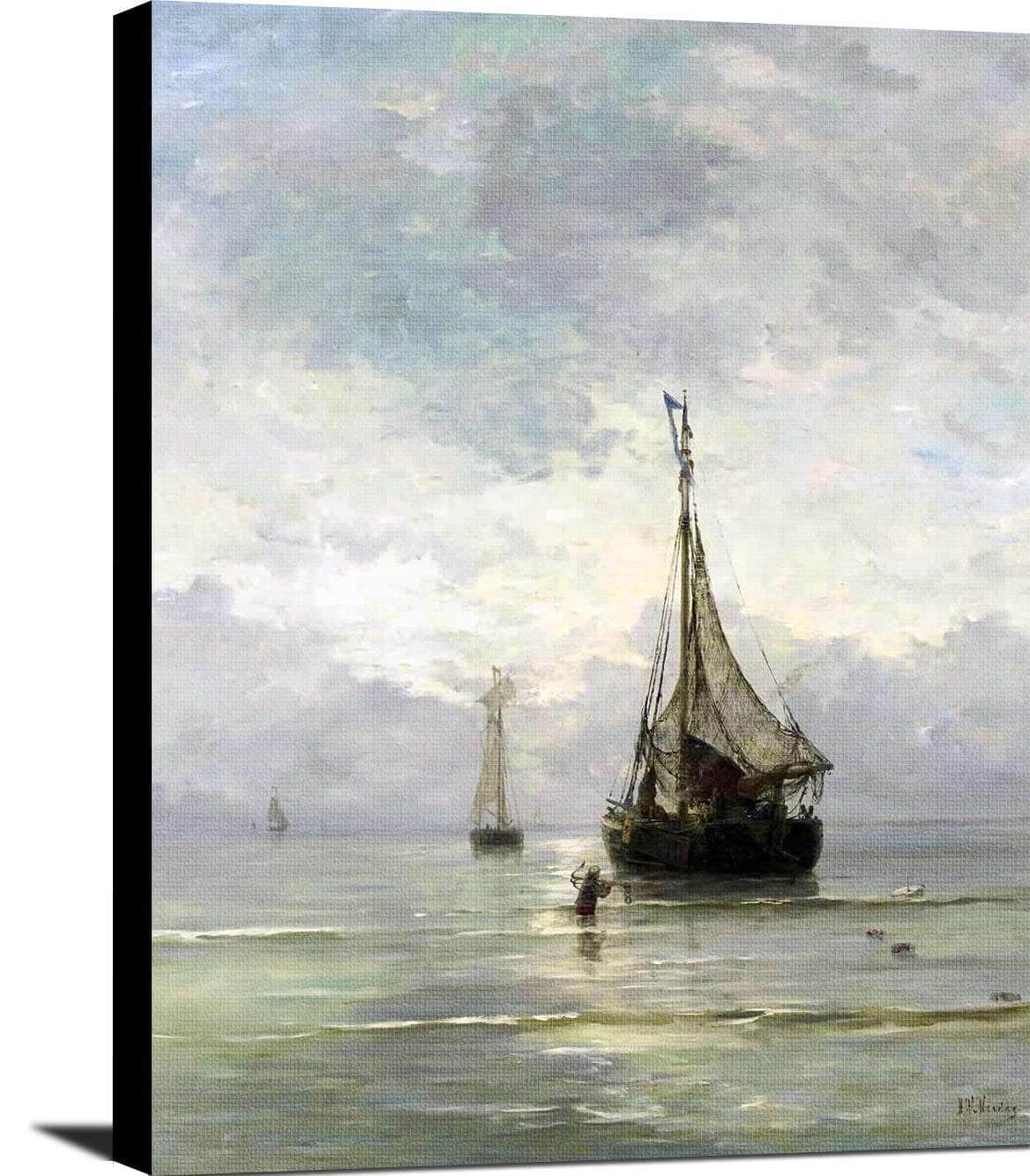 A Calm Sea Painting Hendrik Willem Mesdag Canvas Art Fine Art Print