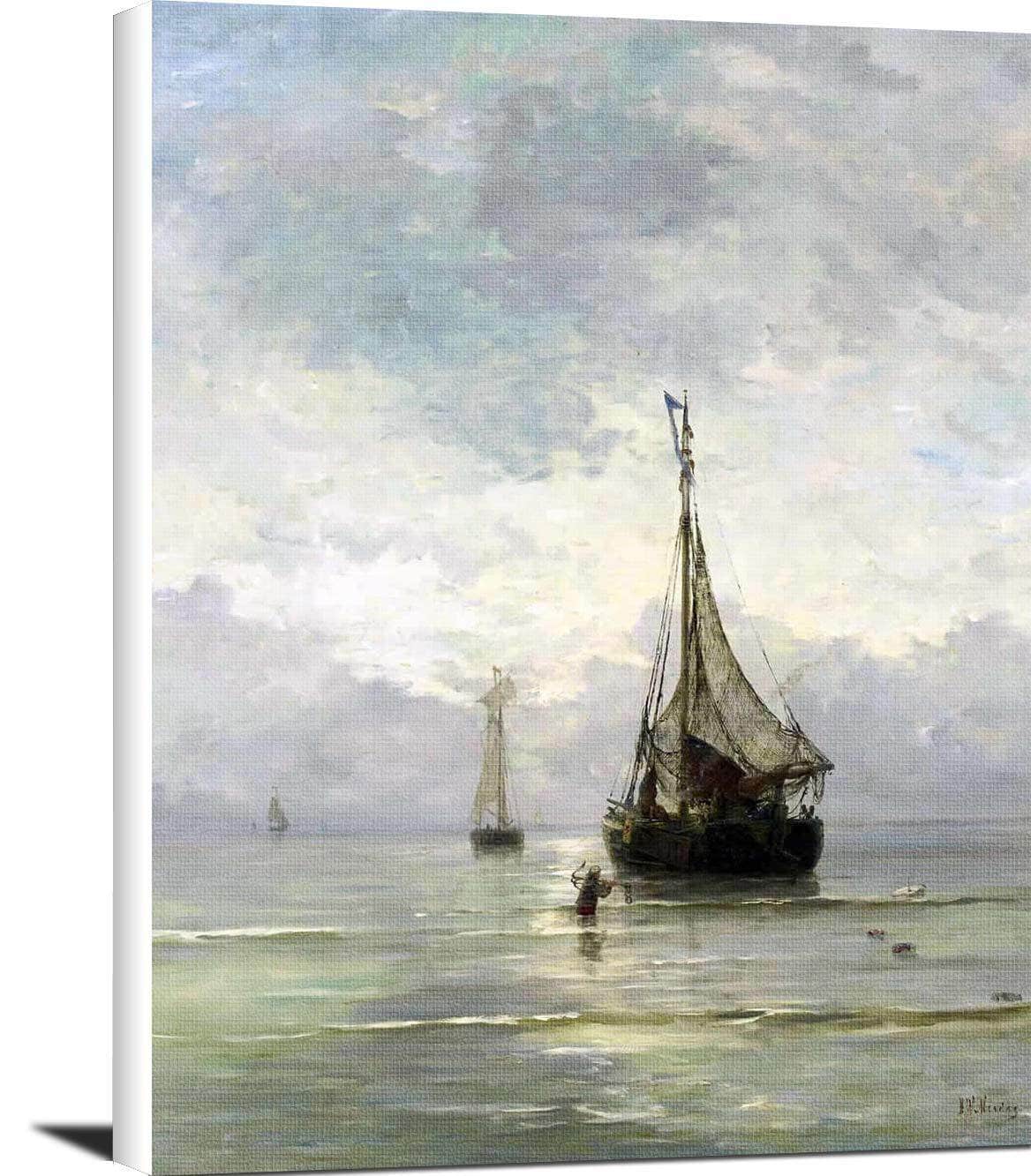 A Calm Sea Painting Hendrik Willem Mesdag Canvas Art Fine Art Print