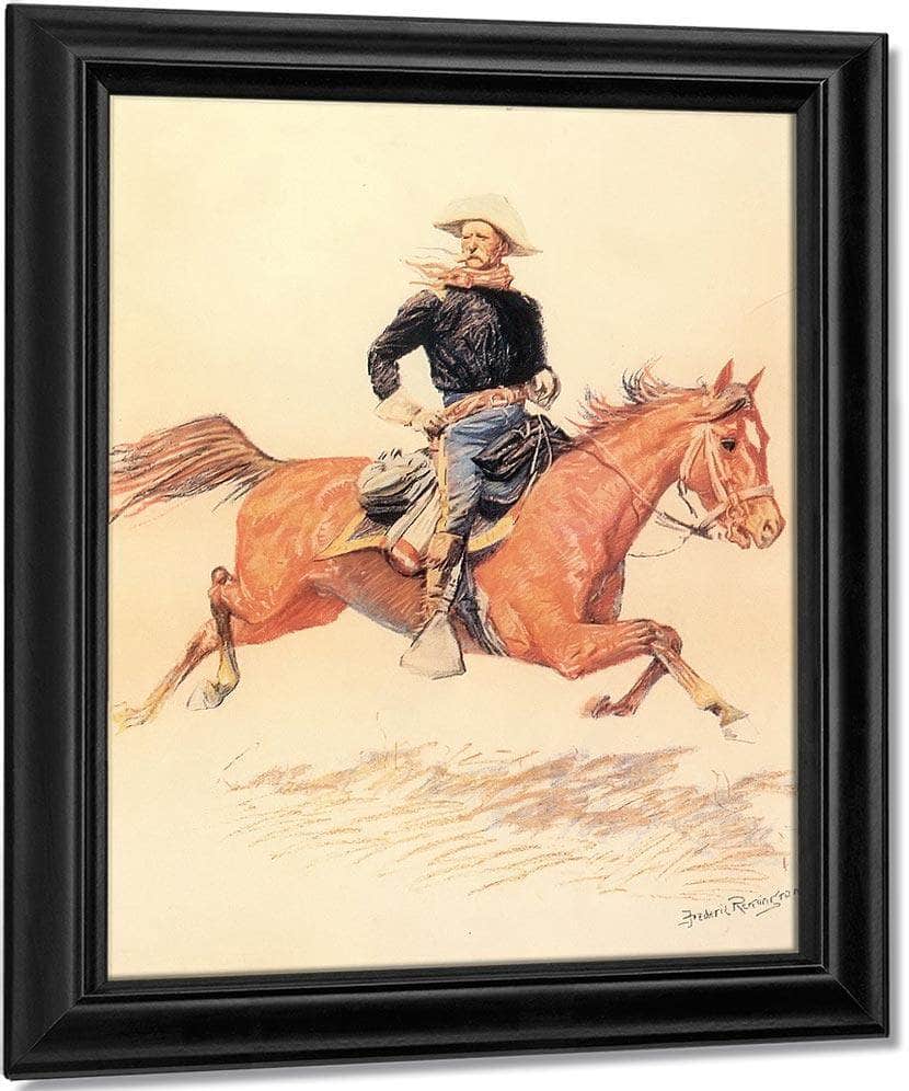 A Calvary Officer By Frederic Remington Fine Art Print