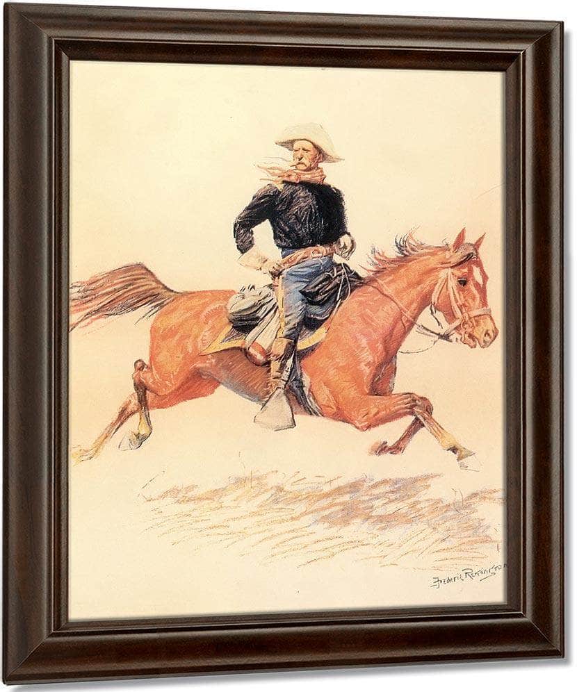 A Calvary Officer By Frederic Remington Fine Art Print