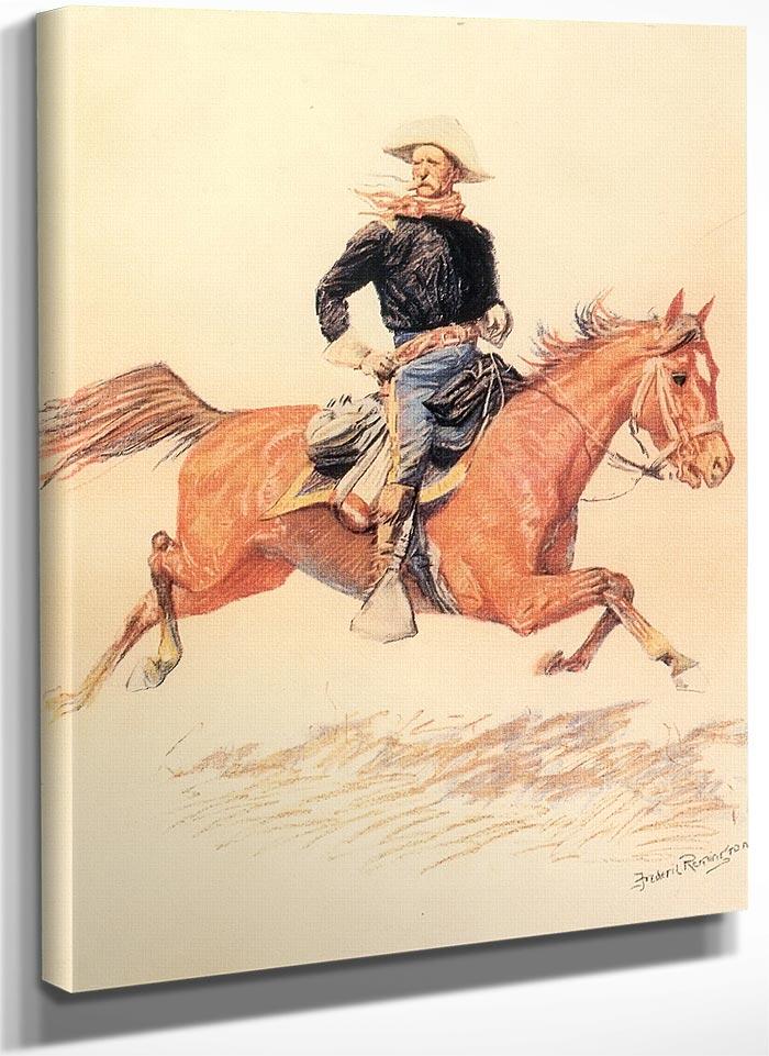 A Calvary Officer By Frederic Remington Fine Art Print