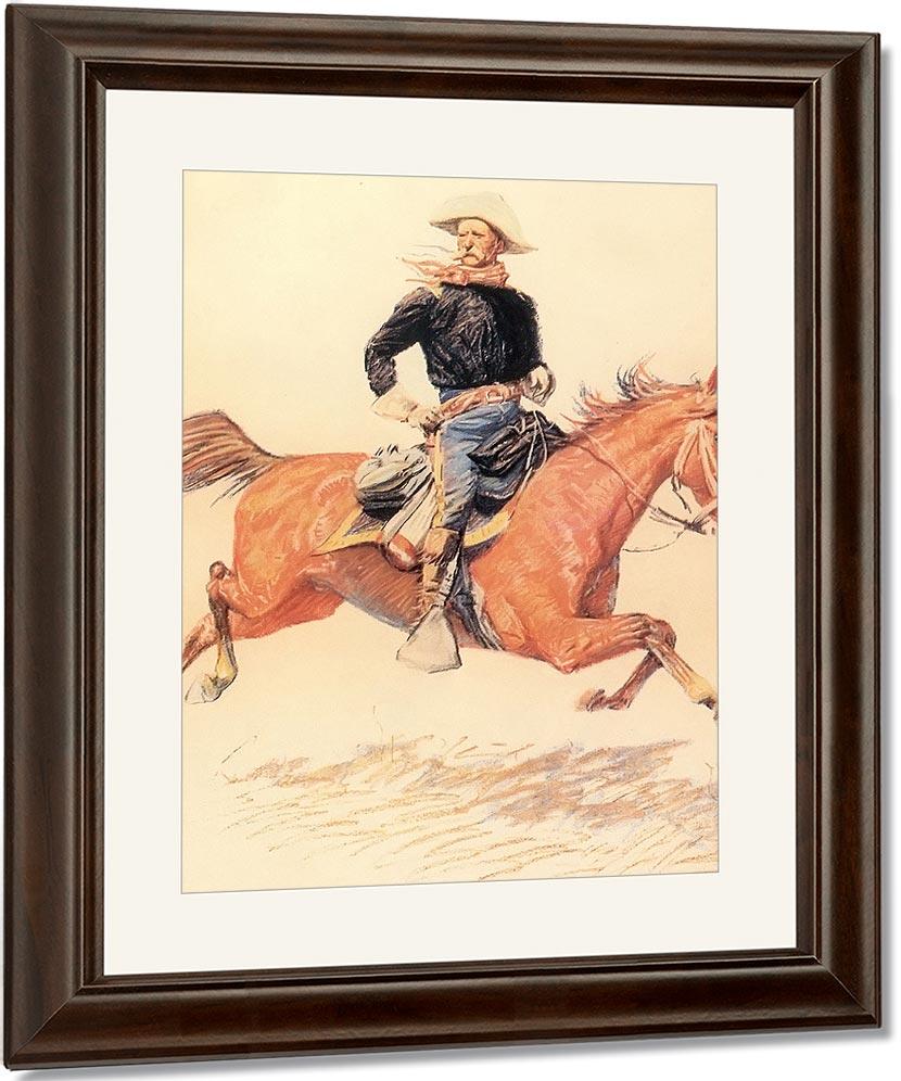 A Calvary Officer By Frederic Remington Fine Art Print