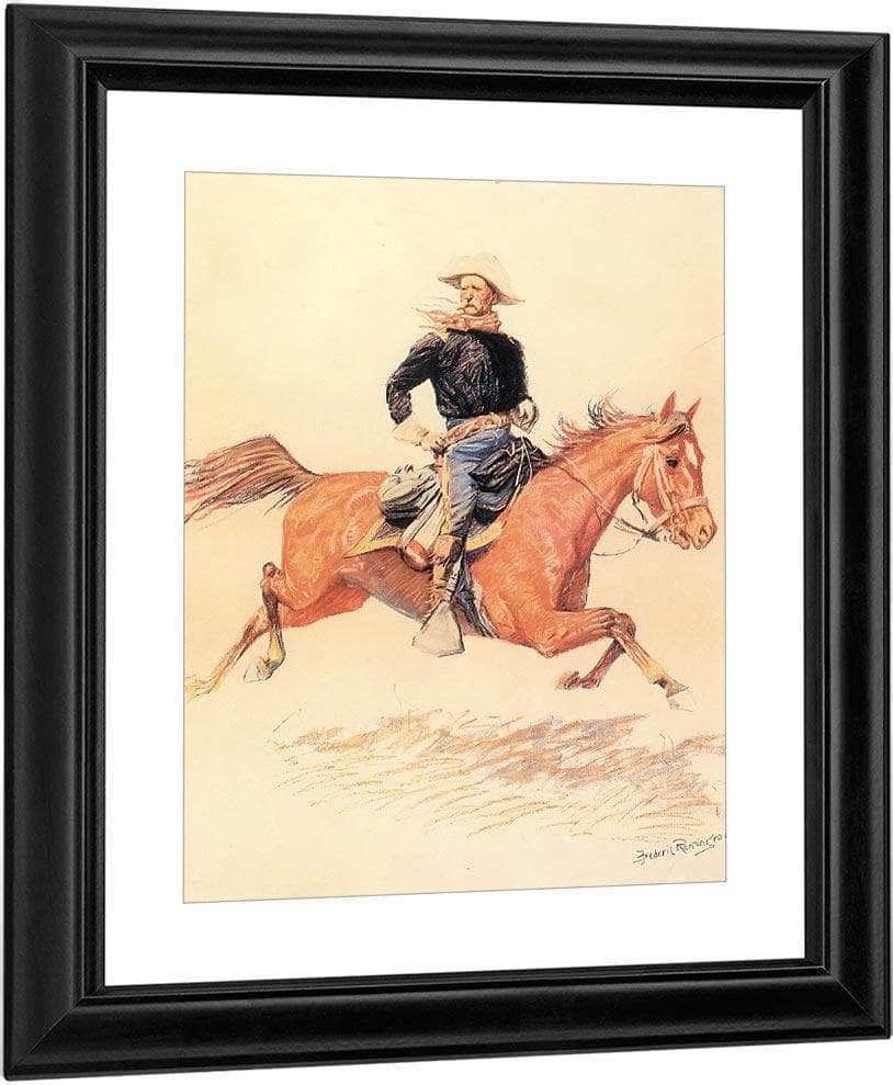 A Calvary Officer By Frederic Remington Fine Art Print