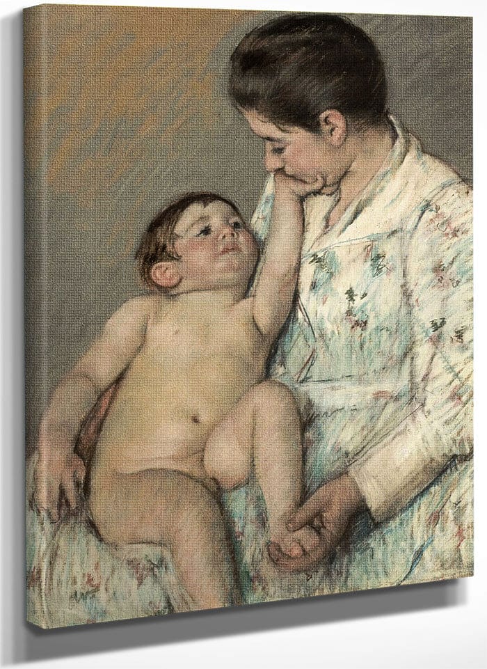 A Caress By Mary Cassatt Fine Art Print