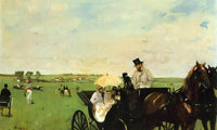A Carriage At The Races By Edgar Degas Fine Art Print