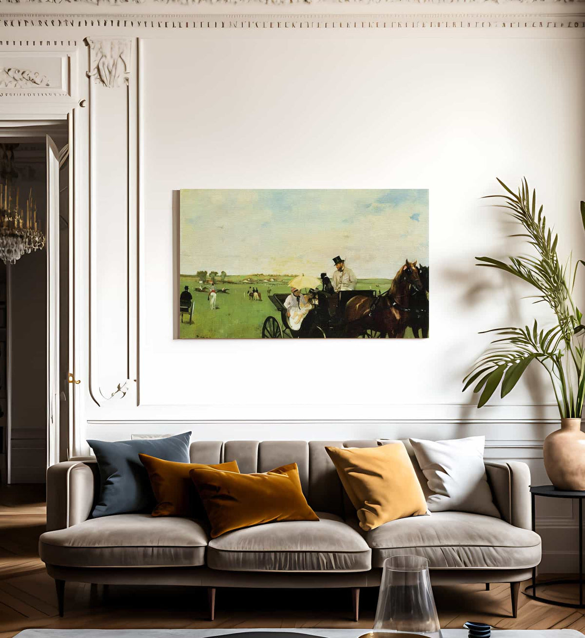 A Carriage At The Races By Edgar Degas Fine Art Print