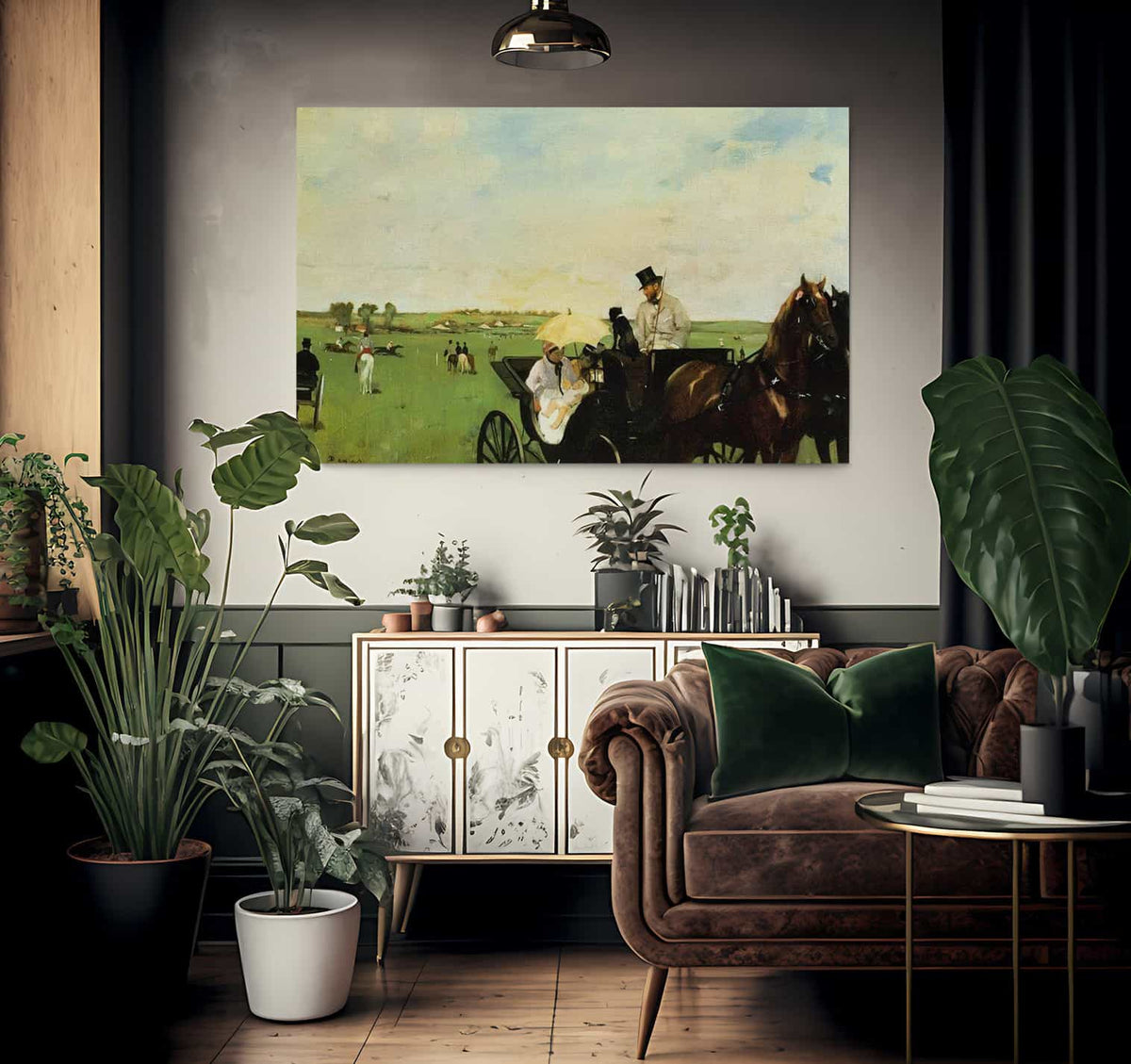 A Carriage At The Races By Edgar Degas Fine Art Print