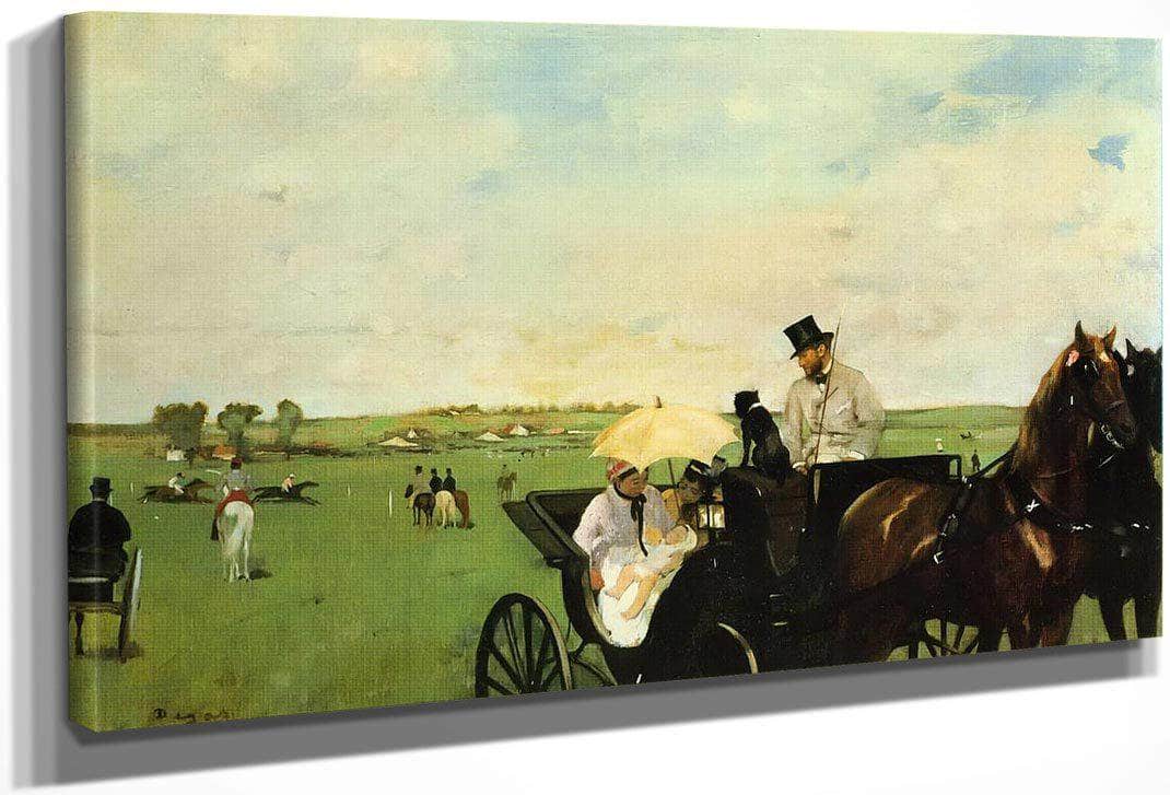 A Carriage At The Races By Edgar Degas Fine Art Print