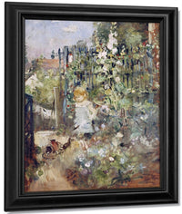 A Child In The Rosebeds By Berthe Morisot Fine Art Print
