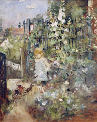 A Child In The Rosebeds By Berthe Morisot Fine Art Print