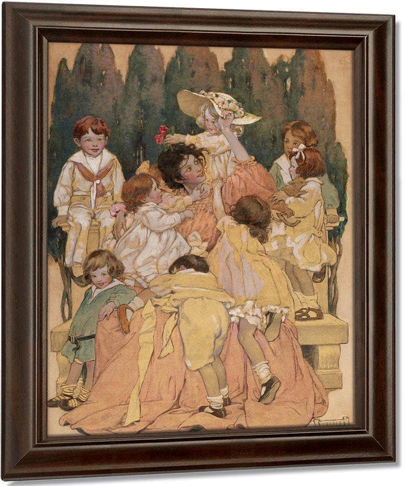 A Childs Garden Of Verses Book Illustration 1905 By Jessie Willcox Smith Fine Art Print