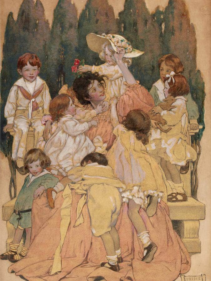 A Childs Garden Of Verses Book Illustration 1905 By Jessie Willcox Smith Fine Art Print