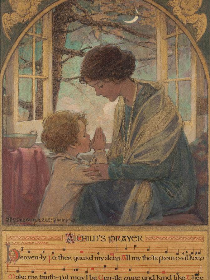 A Childs Prayer Book Cover 1925 By Jessie Willcox Smith Fine Art Print