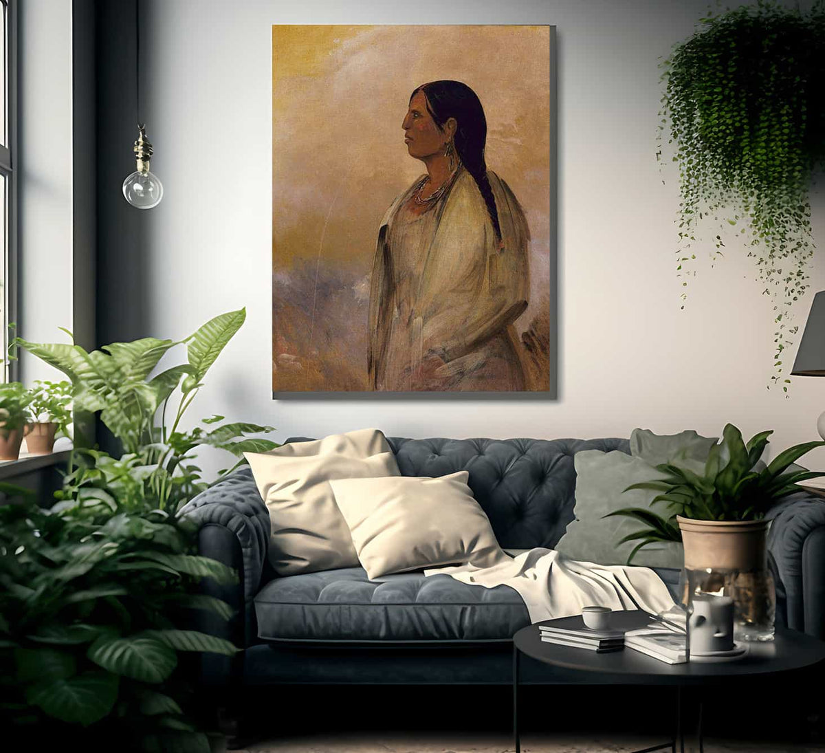 A Choctaw Woman By George Catlin Fine Art Print
