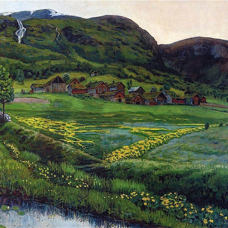 A Clear Night In June By Nicolai Astrup Fine Art Print