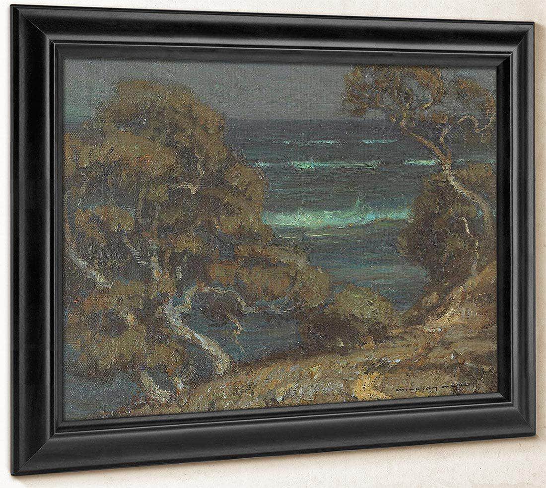 A Coastal Path Among Cypress Trees By William Wendt Fine Art Print