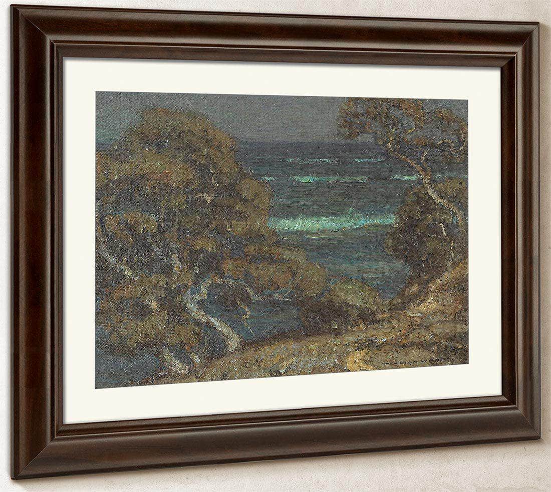 A Coastal Path Among Cypress Trees By William Wendt Fine Art Print