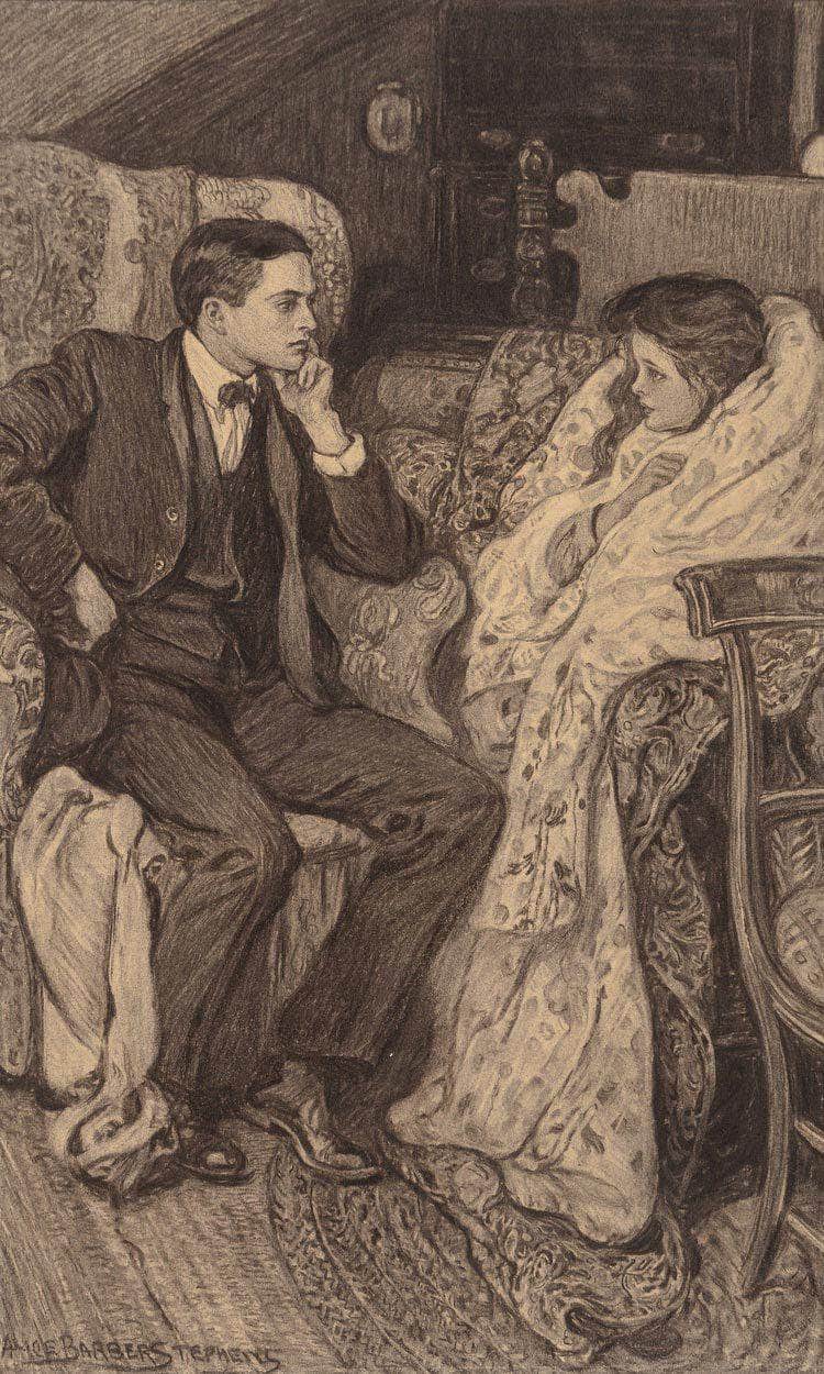 A Conversation By Alice Barber Stephens Fine Art Print