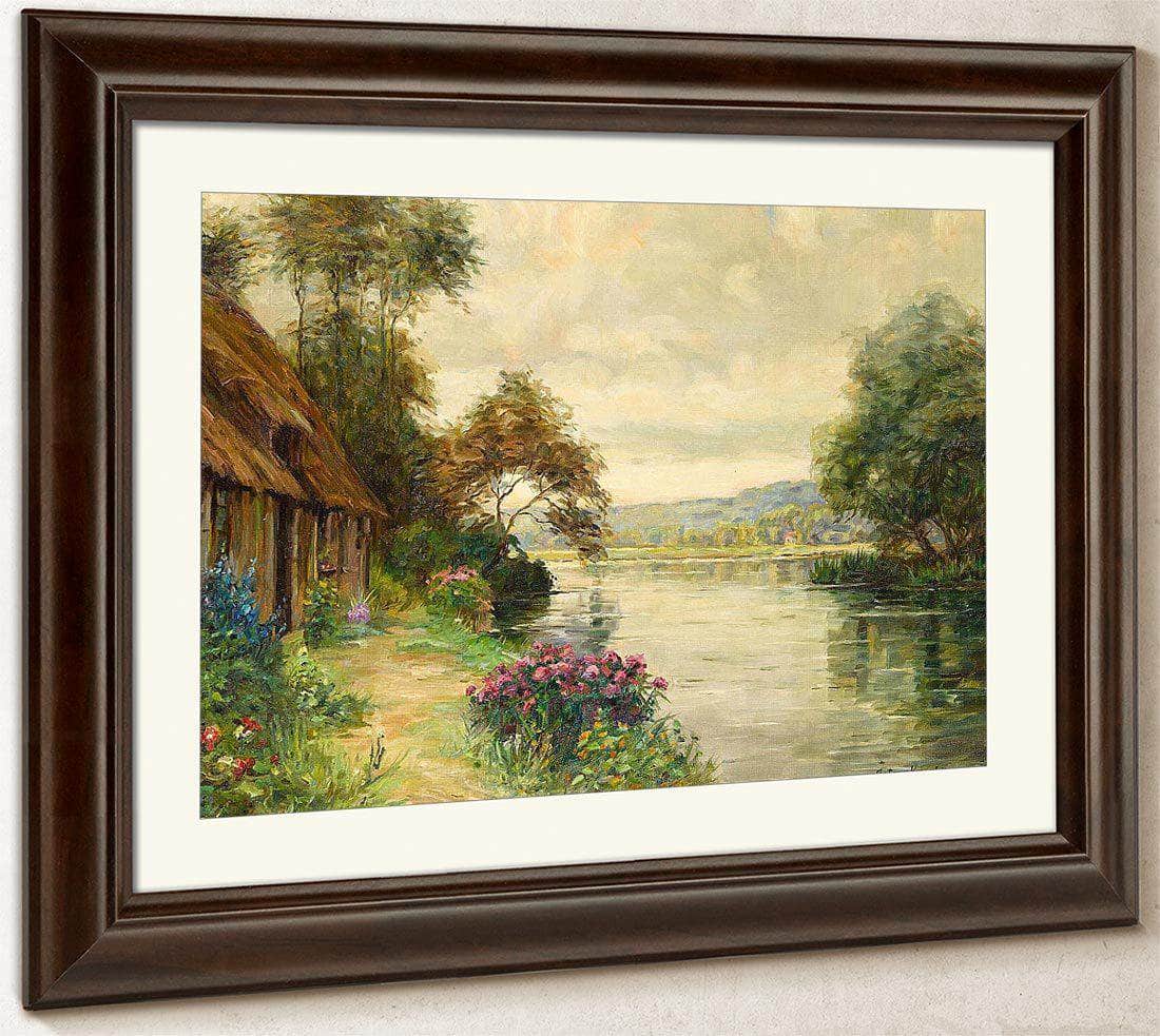 A Cottage By A River By Louis Aston Knight Fine Art Print