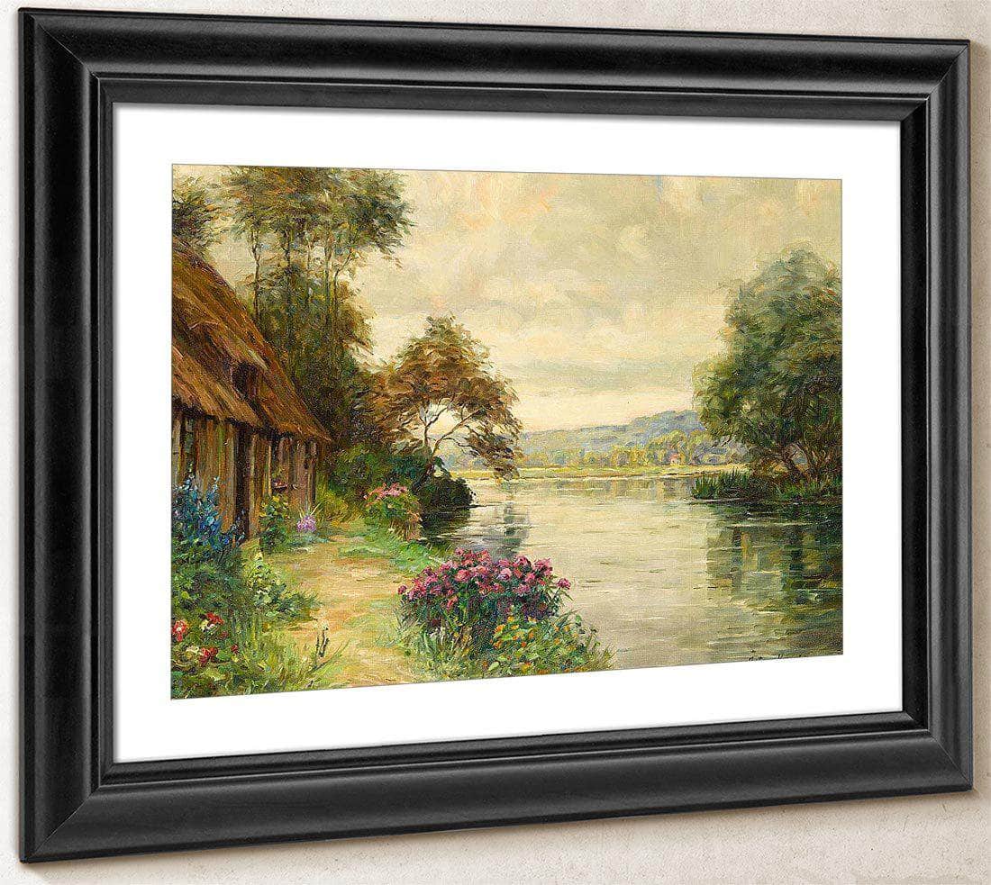 A Cottage By A River By Louis Aston Knight Fine Art Print