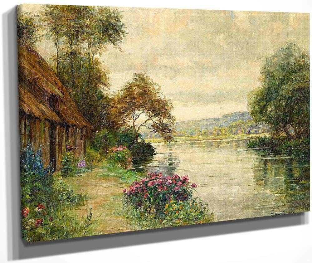 A Cottage By A River By Louis Aston Knight Fine Art Print