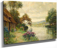 A Cottage By A River By Louis Aston Knight Fine Art Print