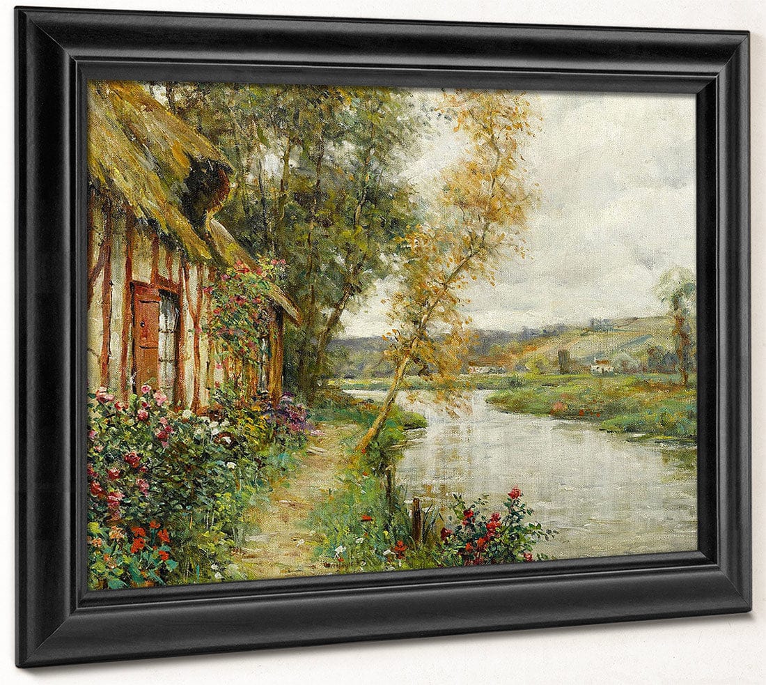 A Cottage By A River, Normandy By Louis Aston Knight Fine Art Print
