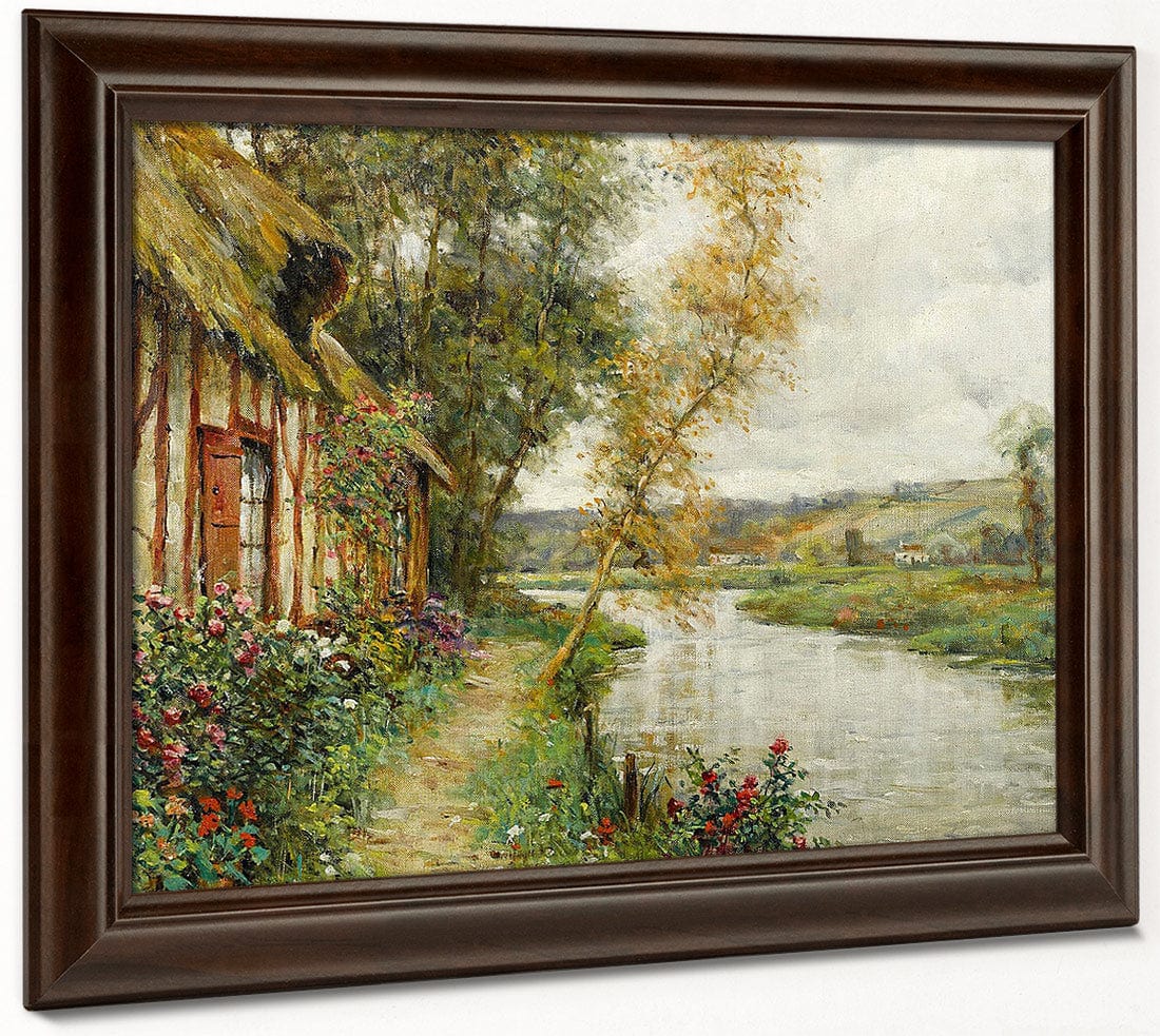 A Cottage By A River, Normandy By Louis Aston Knight Fine Art Print