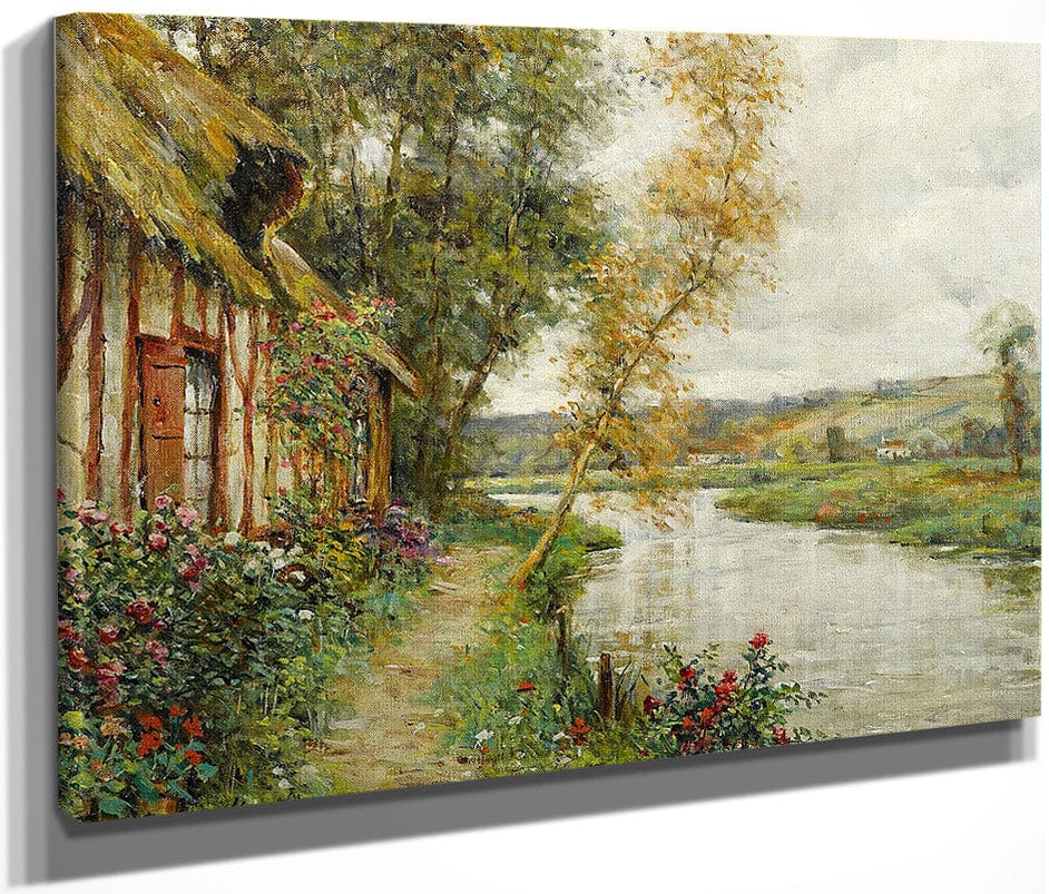 A Cottage By A River, Normandy By Louis Aston Knight Fine Art Print