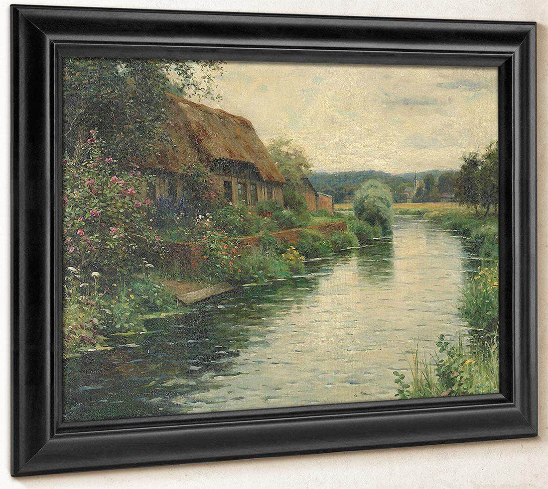 A Cottage By The River By Louis Aston Knight Fine Art Print