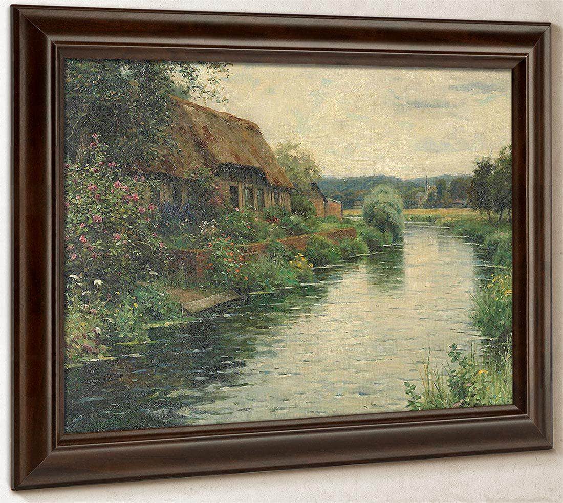A Cottage By The River By Louis Aston Knight Fine Art Print