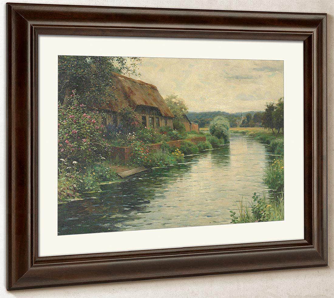 A Cottage By The River By Louis Aston Knight Fine Art Print